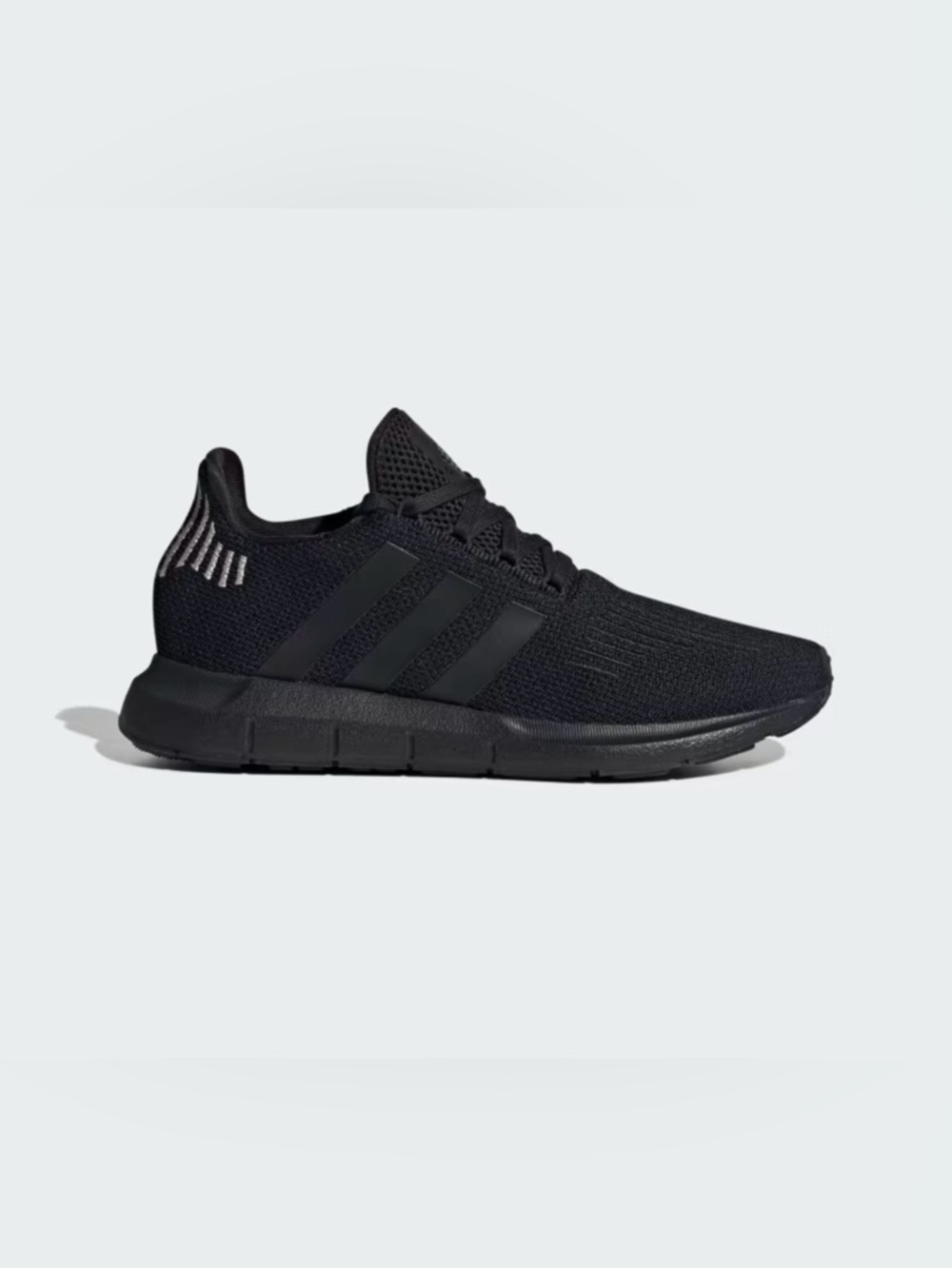 Adidas Swift Run 1.0 Black Lightweight Knit Running Shoe - Picture 2 of 7